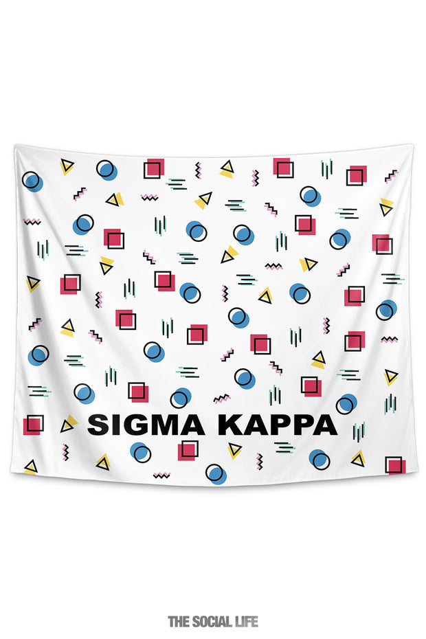 Sigma Kappa Squigglies Tapestry