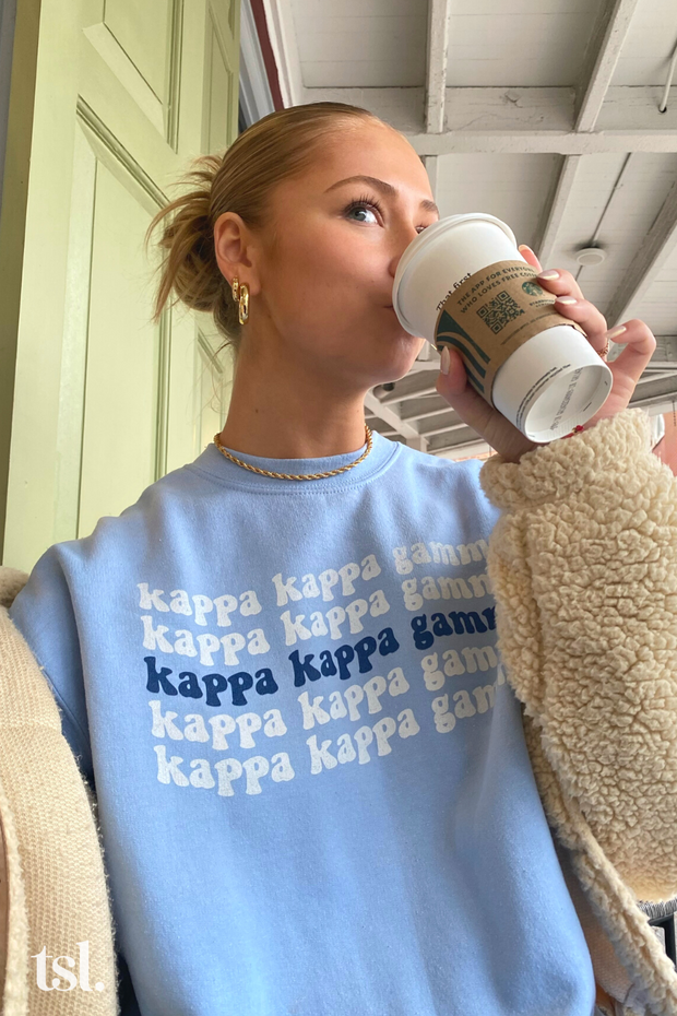 Kappa Kappa Gamma Ride The Wave Crewneck Sweatshirt