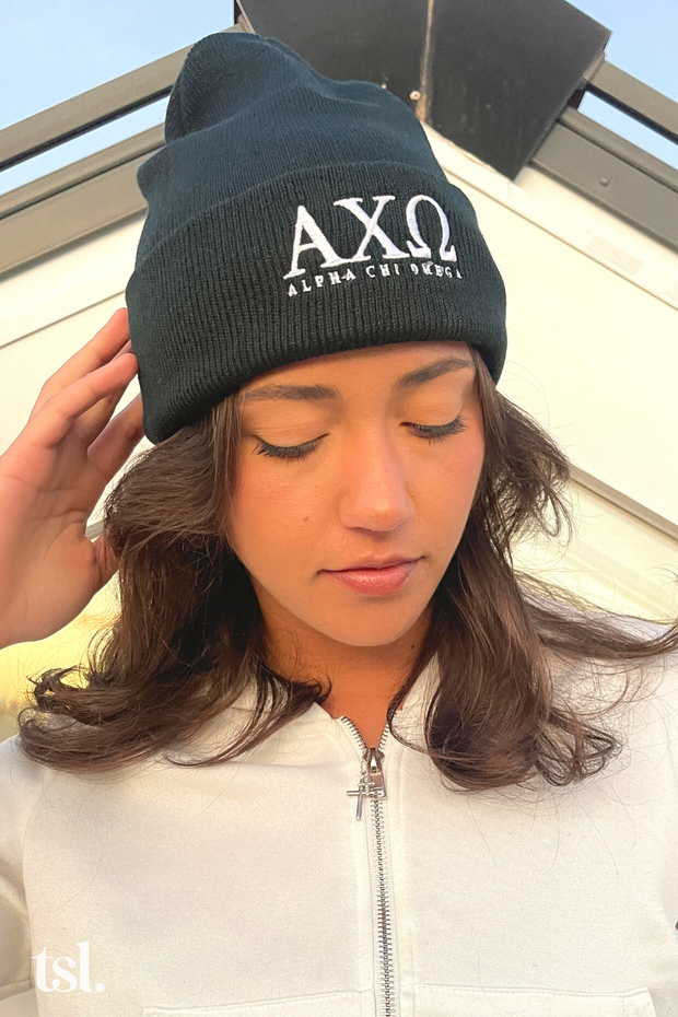 Alpha Xi Delta Letters Beanie