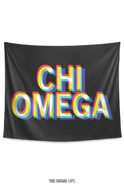 Chi Omega 3D Vision Tapestry
