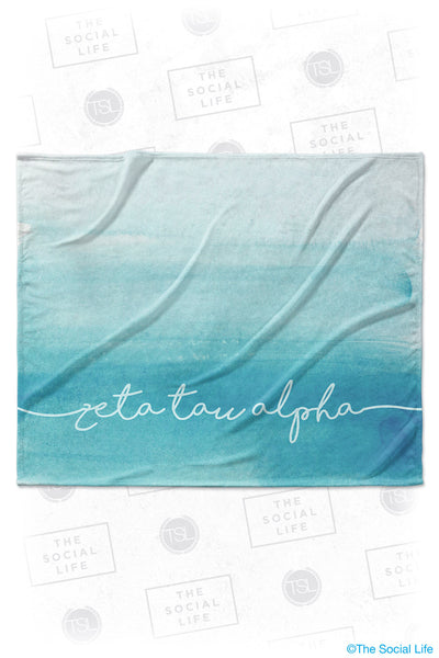 Zeta Tau Alpha Ombre Velvet Plush Blanket