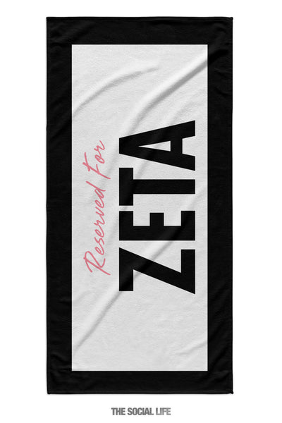 Zeta Tau Alpha Reserved Towel