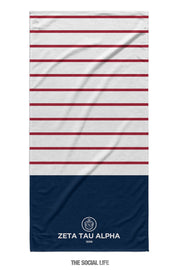 Zeta Tau Alpha Sailor Striped Towel