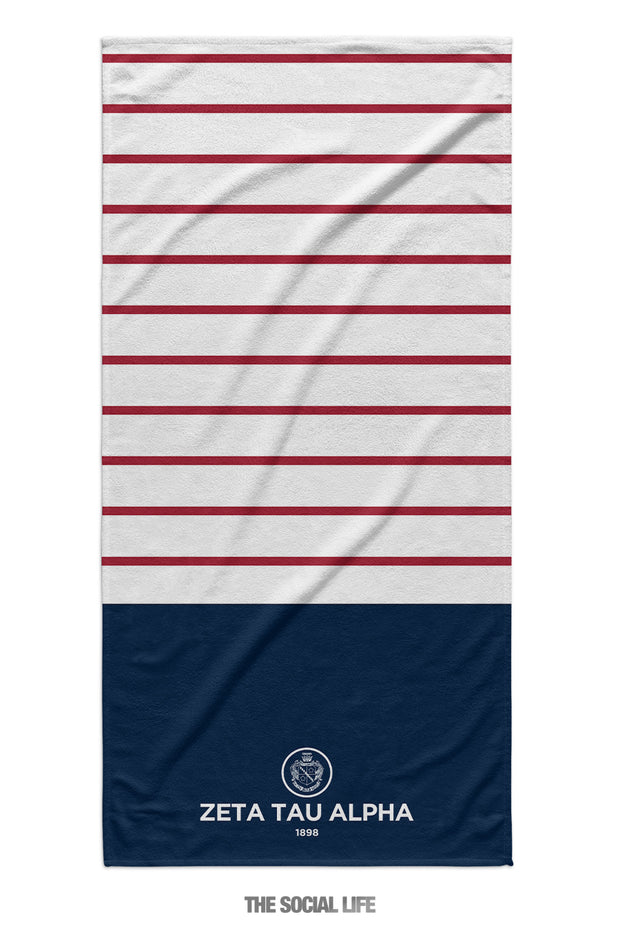 Zeta Tau Alpha Sailor Striped Towel