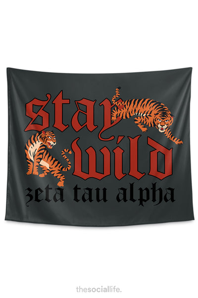 Zeta Tau Alpha Stay Wild Tapestry