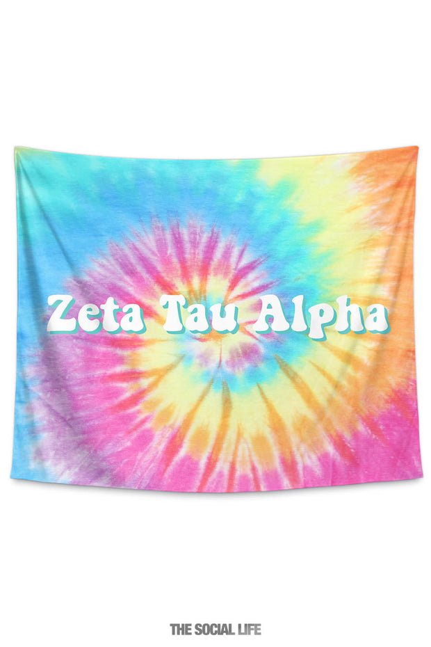 Zeta Tau Alpha Tie Dye Tapestry