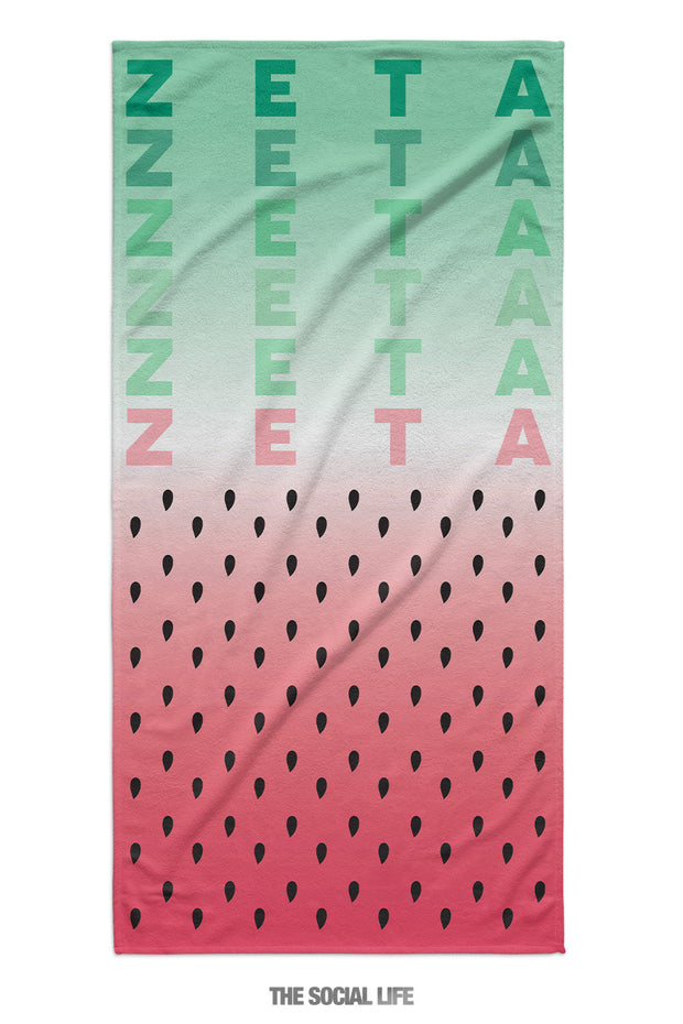 Zeta Tau Alpha Watermelon Towel
