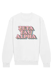 Zeta Tau Alpha Retro Crewneck Sweatshirt