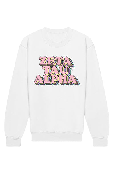 Zeta Tau Alpha Retro Crewneck Sweatshirt