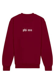 Phi Mu Classic Gothic II Crewneck Sweatshirt
