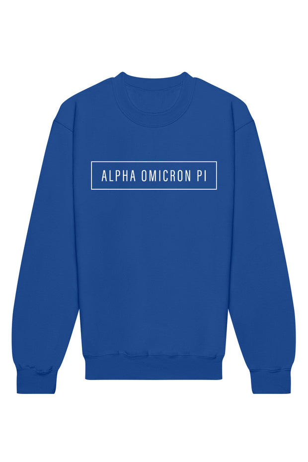 Alpha Omicron Pi Blocked Crewneck Sweatshirt