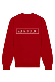 Alpha Xi Delta Blocked Crewneck Sweatshirt