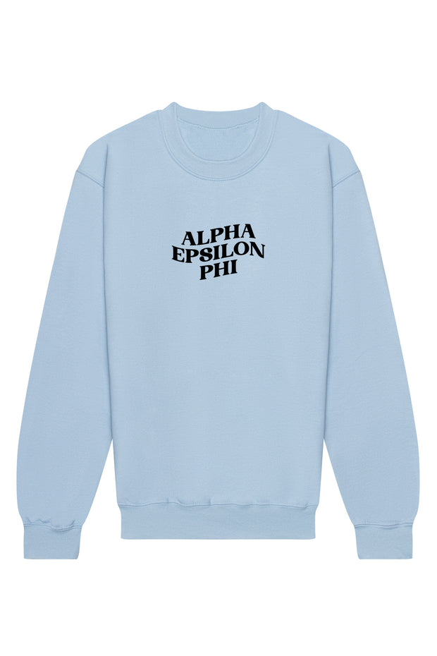 Alpha Epsilon Phi Happy Place Crewneck Sweatshirt