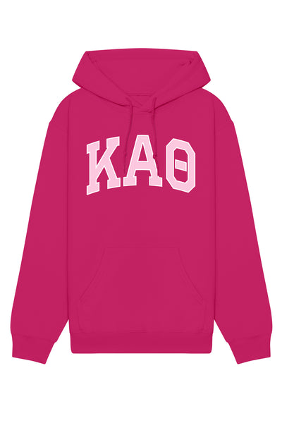 Kappa Alpha Theta Pink Rowing Letters Hoodie