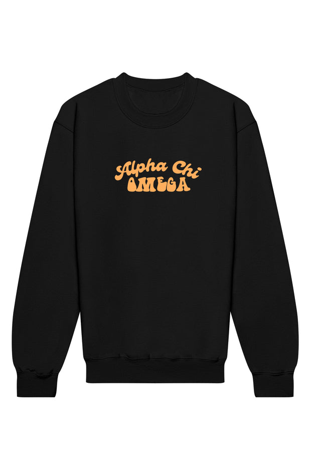 Alpha Chi Omega Vintage Hippie Crewneck Sweatshirt