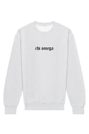 Chi Omega Classic Gothic Crewneck Sweatshirt