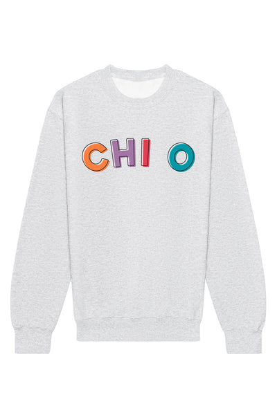 Chi Omega Stencil Crewneck Sweatshirt