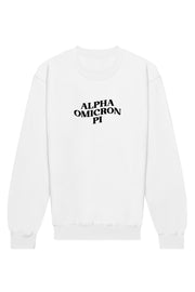 Alpha Omicron Pi Happy Place Crewneck Sweatshirt