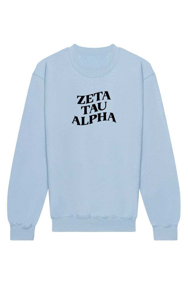 Zeta Tau Alpha Happy Place Crewneck Sweatshirt