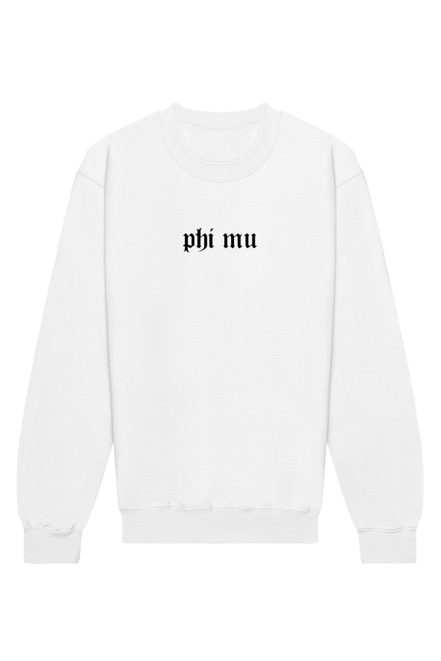Phi Mu Classic Gothic Crewneck Sweatshirt
