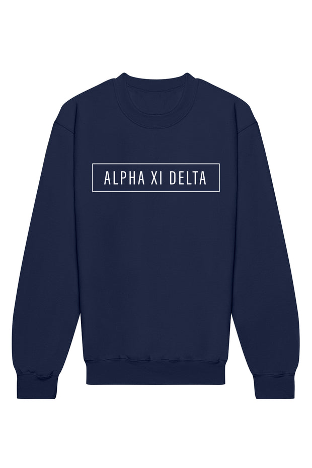 Alpha Xi Delta Blocked Crewneck Sweatshirt
