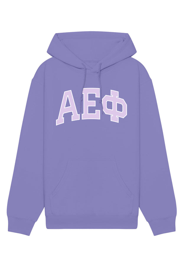 Alpha Epsilon Phi Purple Rowing Letters Hoodie