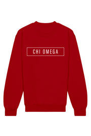 Chi Omega Blocked Crewneck Sweatshirt
