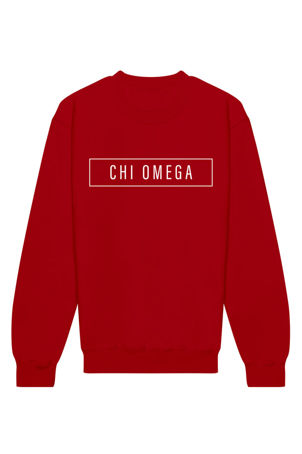 Chi Omega Blocked Crewneck Sweatshirt