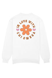 Chi Omega In Love With Crewneck Sweatshirt