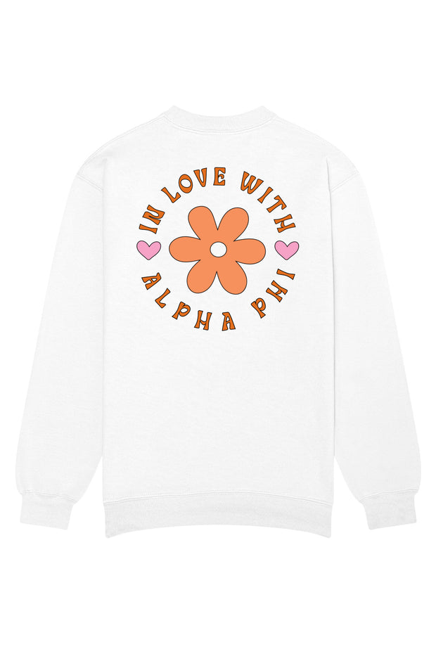 Alpha Phi In Love With Crewneck Sweatshirt