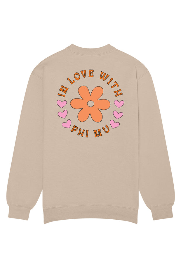 Phi Mu In Love With Crewneck Sweatshirt