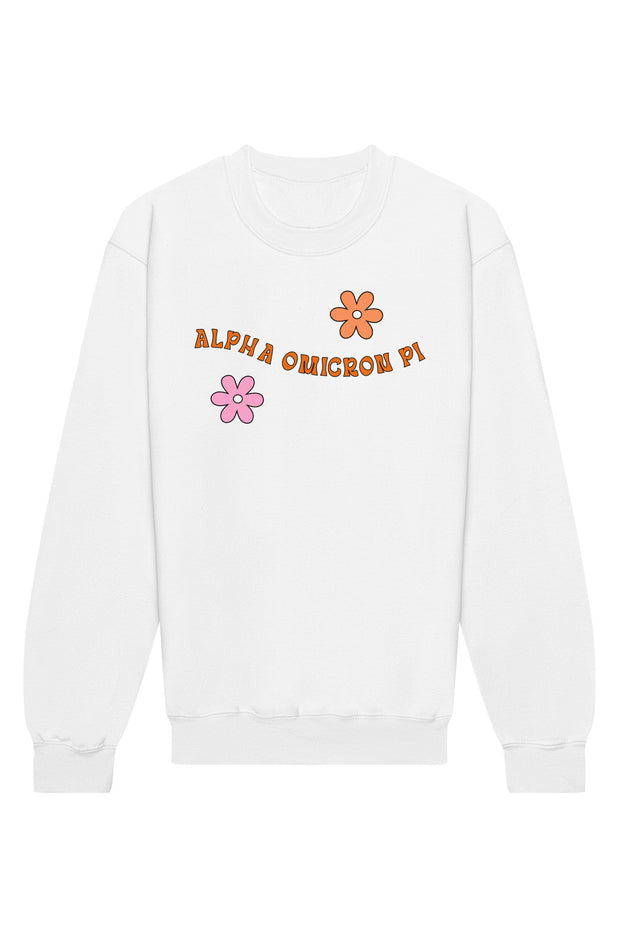 Alpha Omicron Pi In Love With Crewneck Sweatshirt