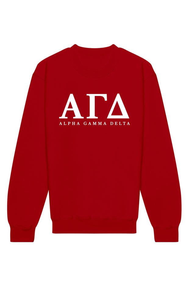 Alpha Gamma Delta Letters Crewneck Sweatshirt