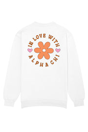 Alpha Chi Omega In Love With Crewneck Sweatshirt