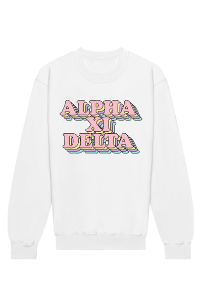 Alpha Xi Delta Retro Crewneck Sweatshirt