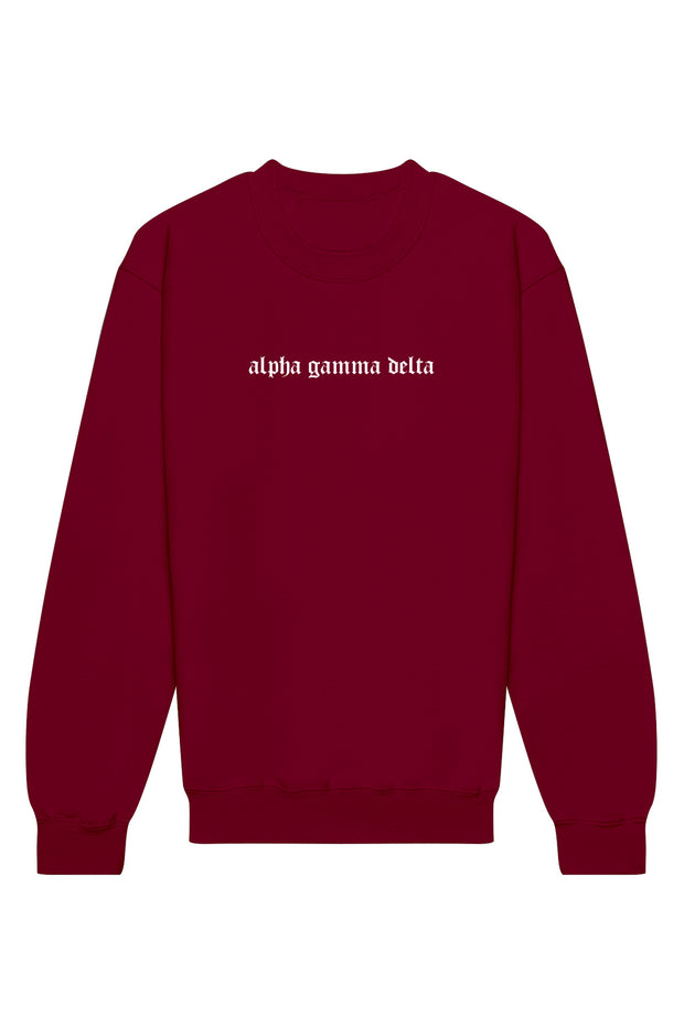 Alpha Gamma Delta Classic Gothic II Crewneck Sweatshirt