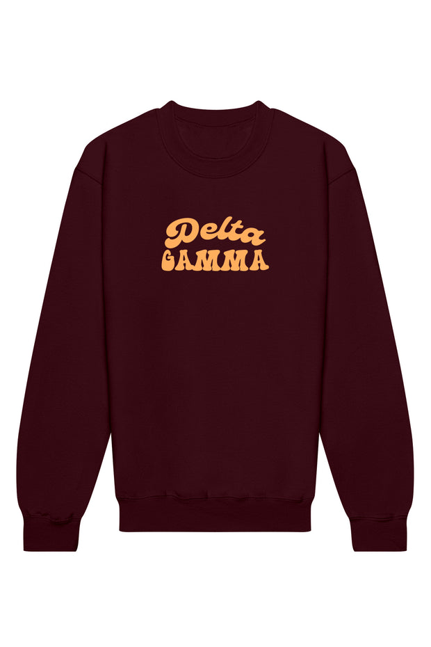 Delta Gamma Vintage Hippie Crewneck Sweatshirt
