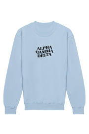 Alpha Gamma Delta Happy Place Crewneck Sweatshirt
