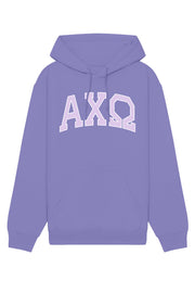 Alpha Chi Omega Purple Rowing Letters Hoodie