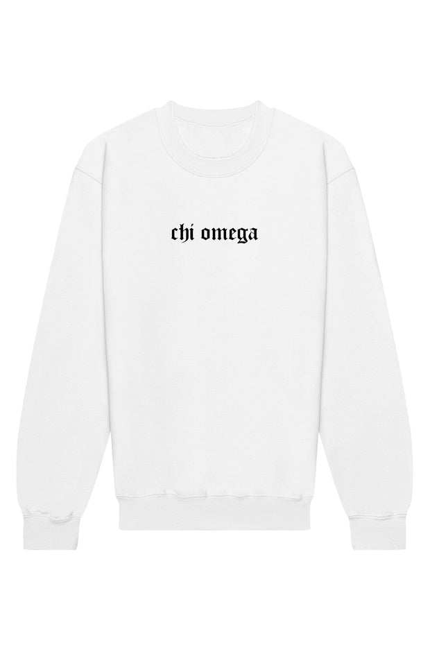 Chi Omega Classic Gothic Crewneck Sweatshirt