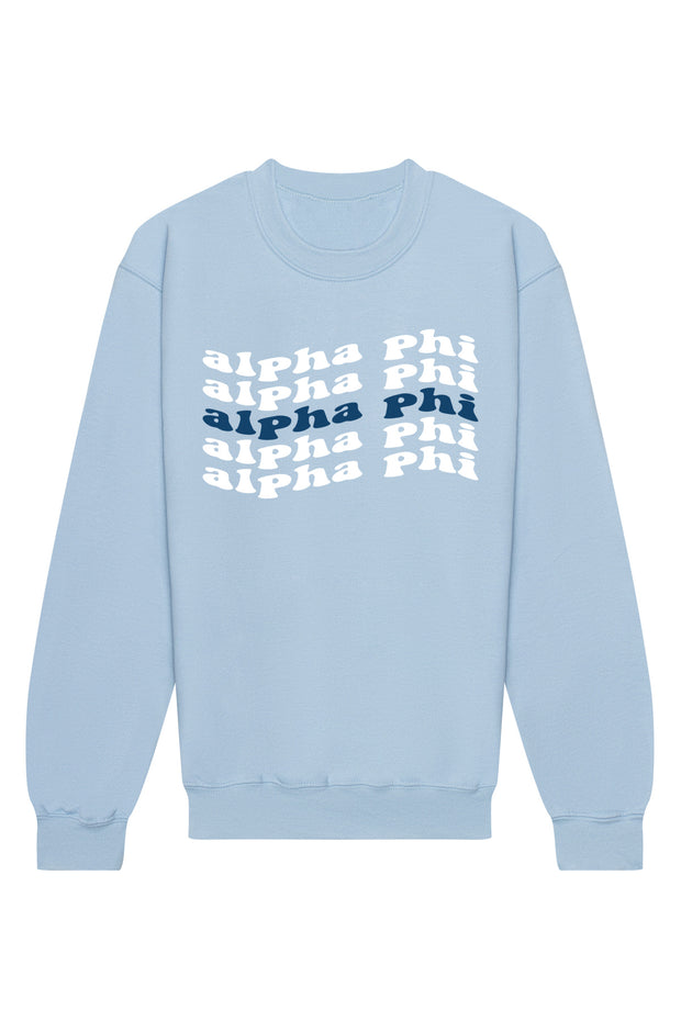 Alpha Phi Ride The Wave Crewneck Sweatshirt