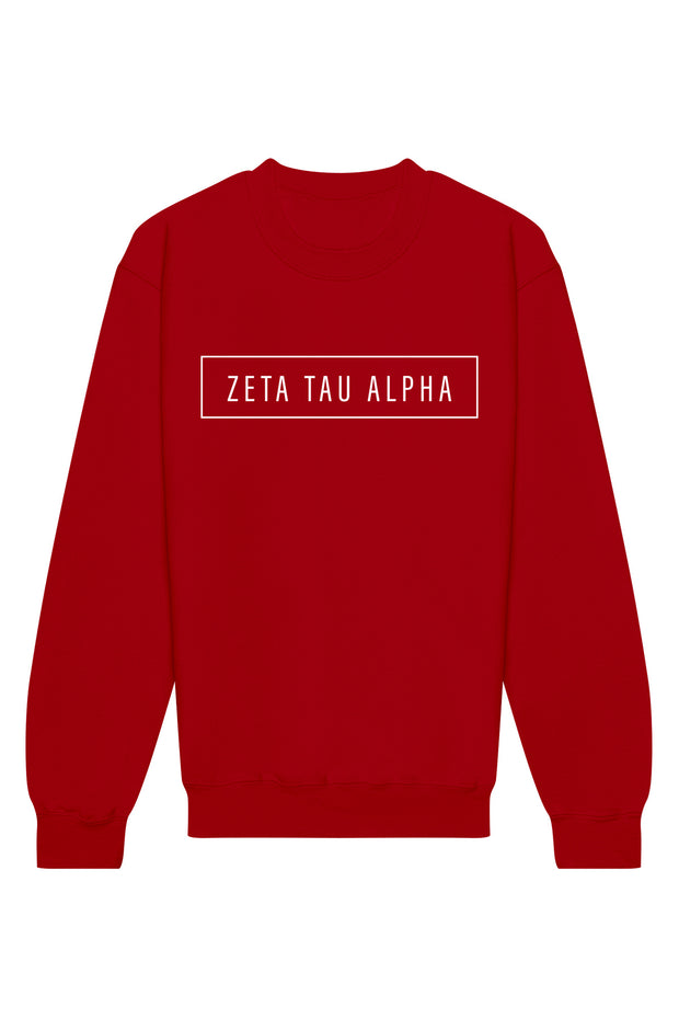 Zeta Tau Alpha Blocked Crewneck Sweatshirt