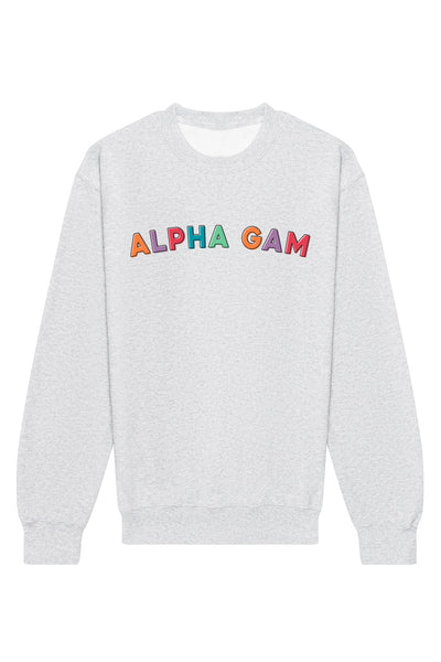 Alpha Gamma Delta Stencil Crewneck Sweatshirt