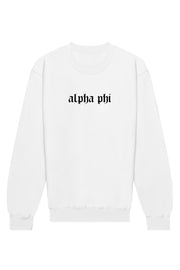 Alpha Phi Classic Gothic Crewneck Sweatshirt