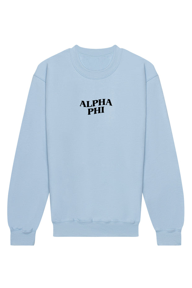 Alpha Phi Happy Place Crewneck Sweatshirt