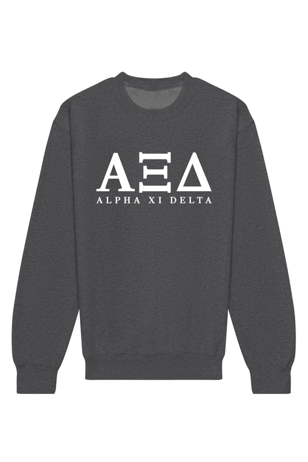 Alpha Xi Delta Letters Crewneck Sweatshirt