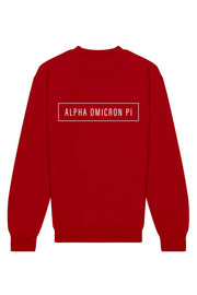 Alpha Omicron Pi Blocked Crewneck Sweatshirt
