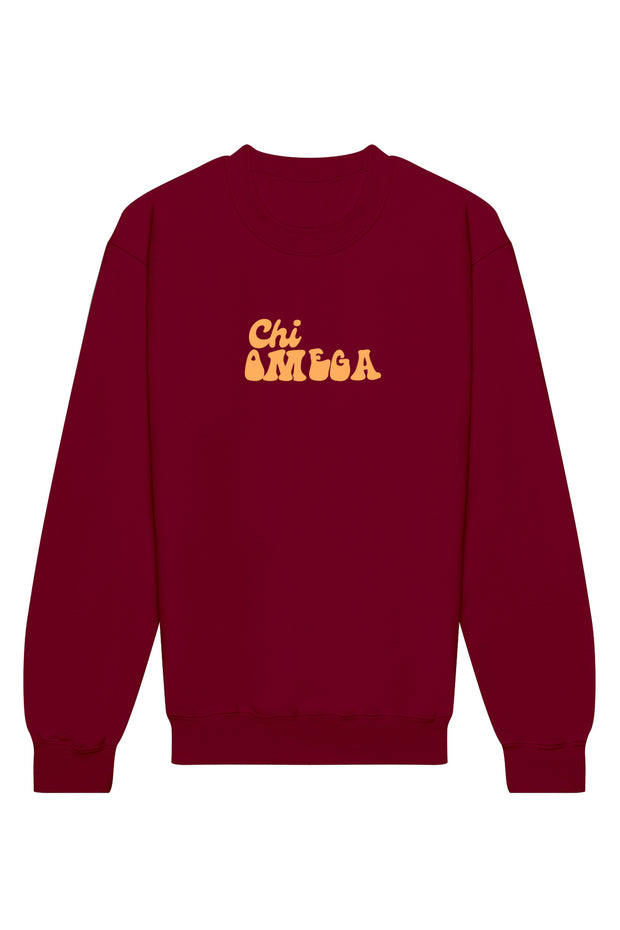 Chi Omega Vintage Hippie Crewneck Sweatshirt