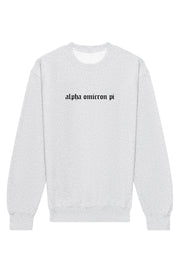 Alpha Omicron Pi Classic Gothic Crewneck Sweatshirt