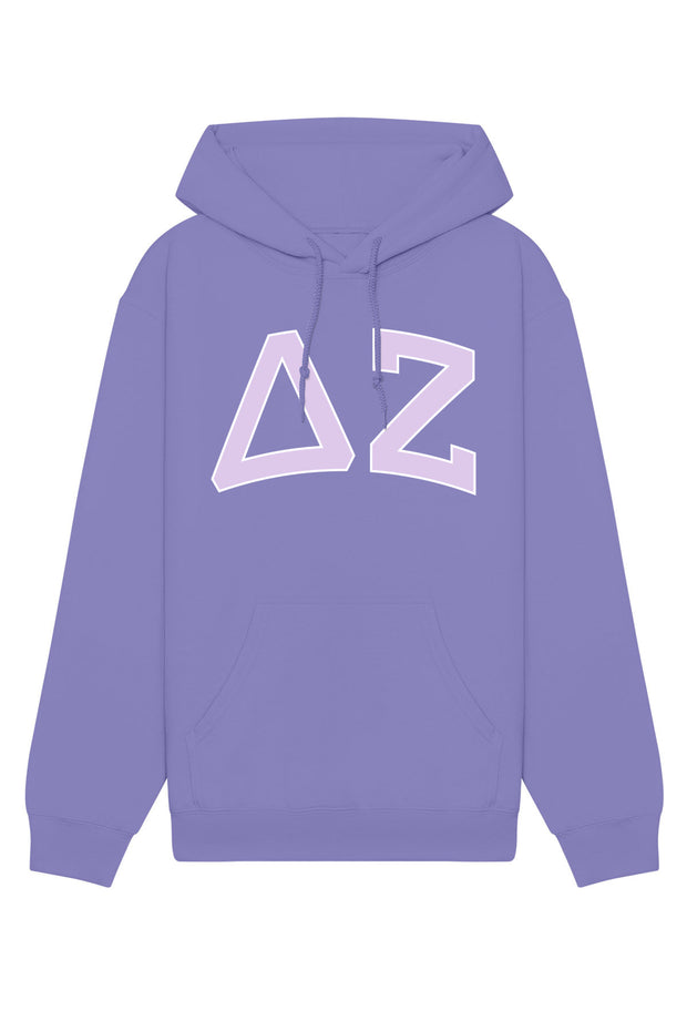 Delta Zeta Purple Rowing Letters Hoodie